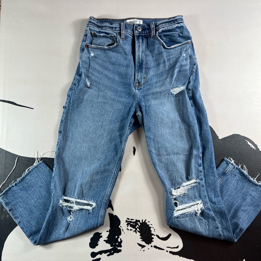 Abercrombie & Fitch Classic Blue Straight Leg Jeans